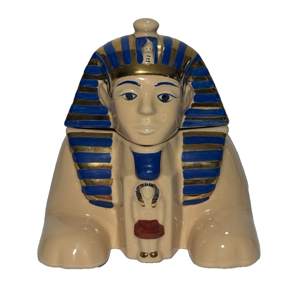 Luxor Vegas Hotel‎ Sphinx Cookie Jar King Tut Ceramic Souvenir Collectible